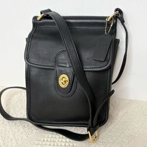Unbranded 90s Vintage Black Leather Crossbody Bag Murphy Style